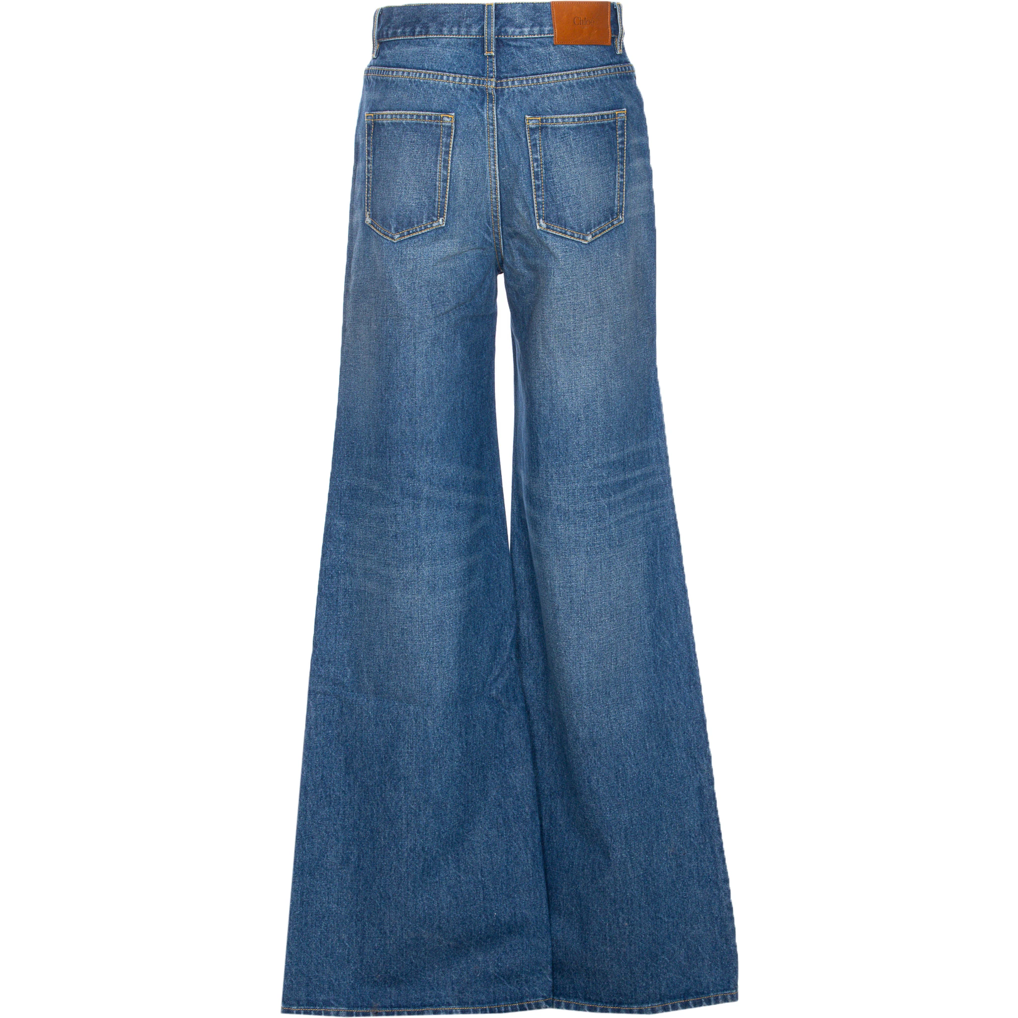 Chloe' Wide Leg Denim Jeans