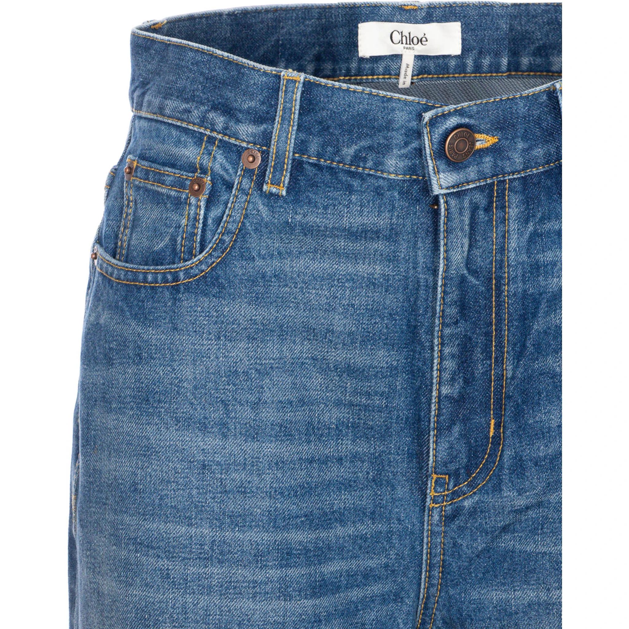 Chloe' Wide Leg Denim Jeans