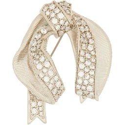 BOW BROOCH WITH RHINESTONES