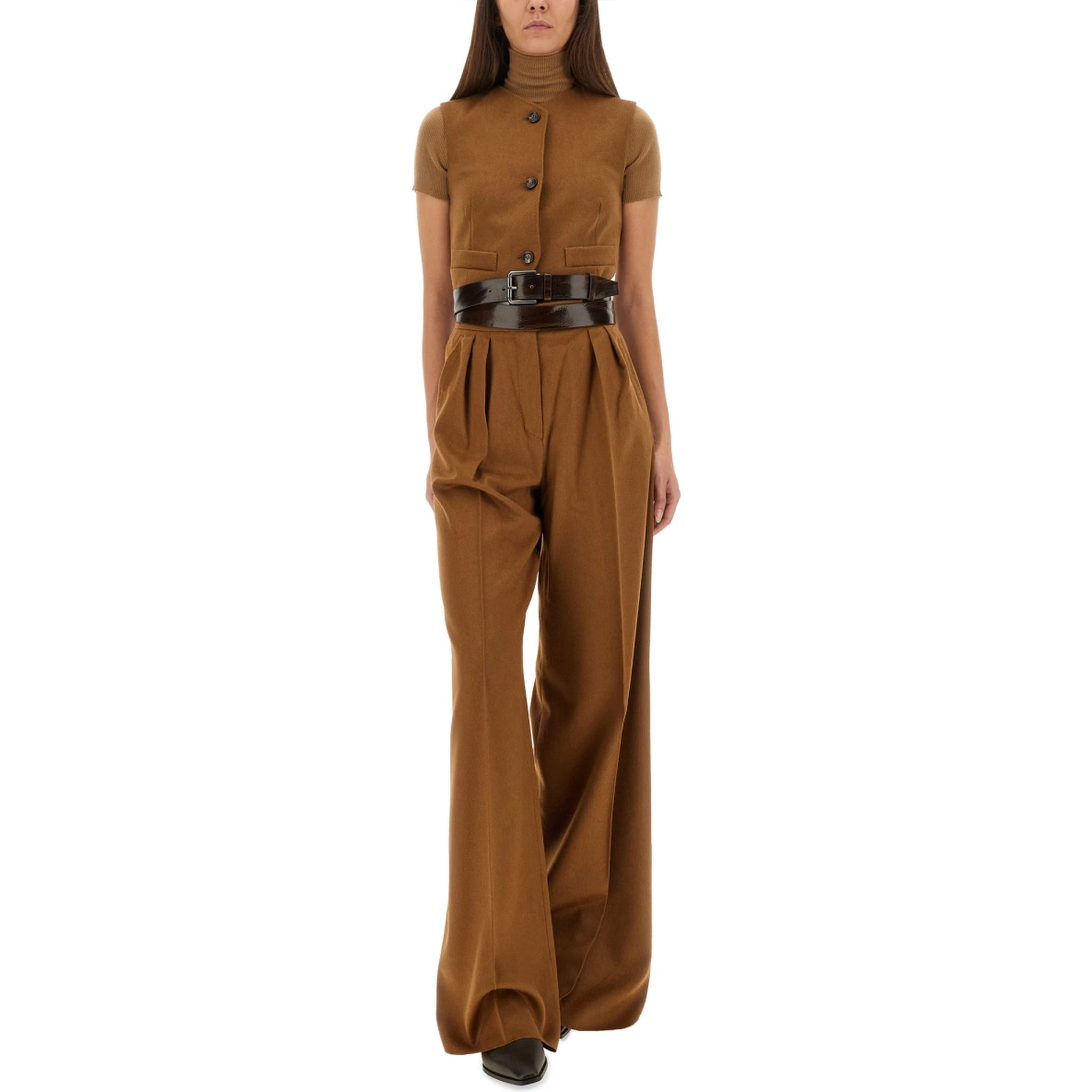 CAMEL HAIR "EDDA" VEST