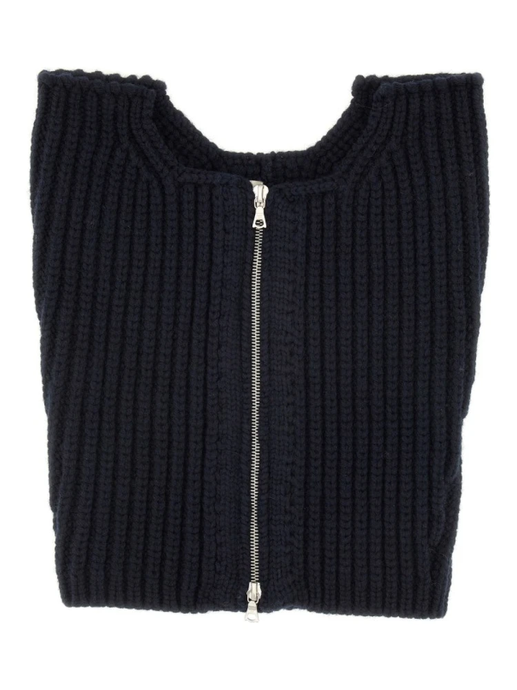 WOOL NECK WARMER WITH ZIPPER