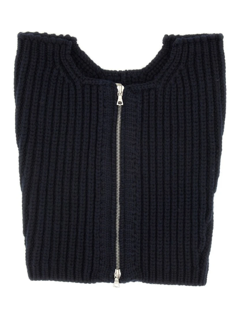 WOOL NECK WARMER WITH ZIPPER