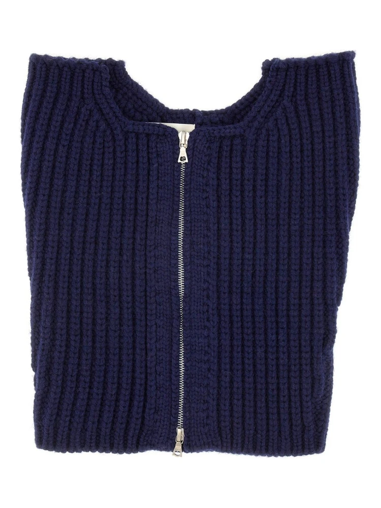 WOOL NECK WARMER WITH ZIPPER