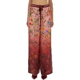 PRINTED SILK PANTS