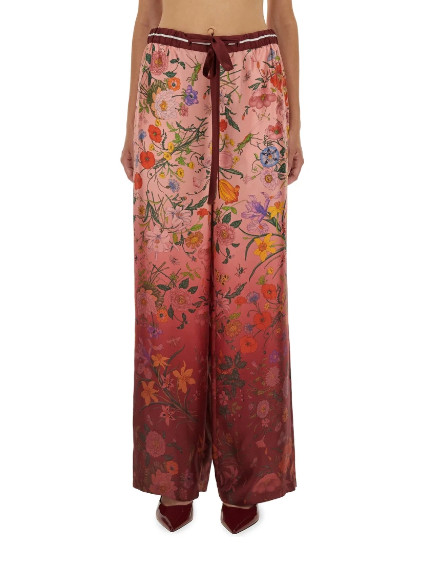 PRINTED SILK PANTS