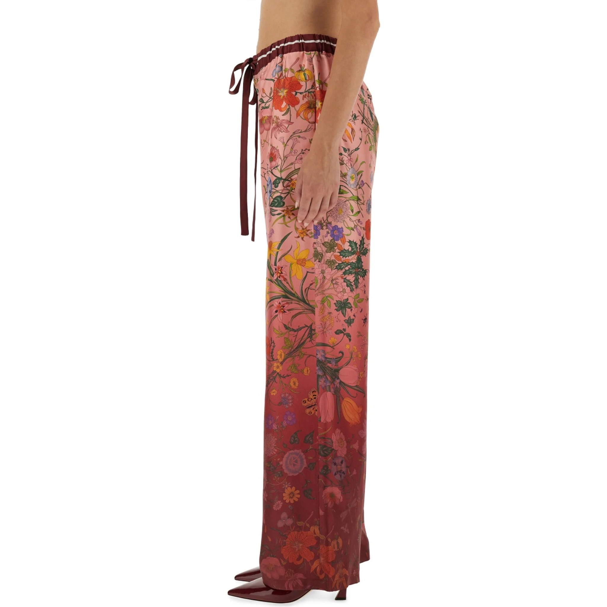 PRINTED SILK PANTS