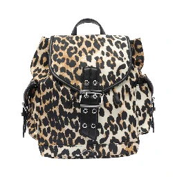 leopard-print backpack