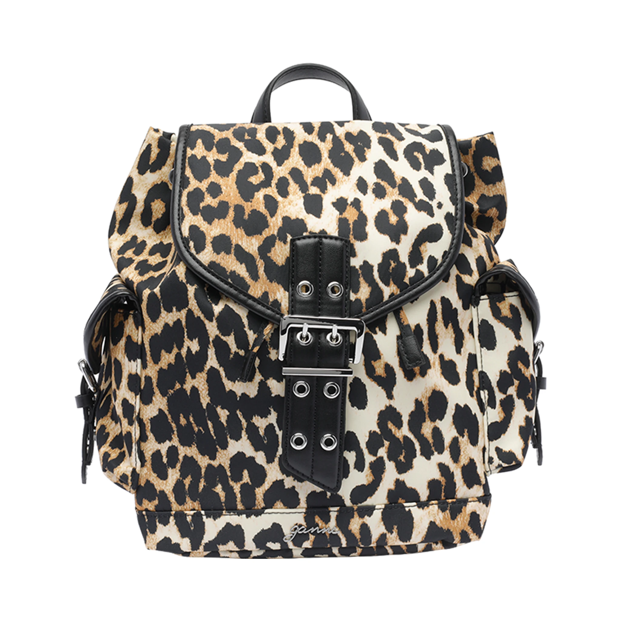 leopard-print backpack