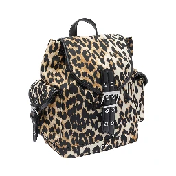 leopard-print backpack