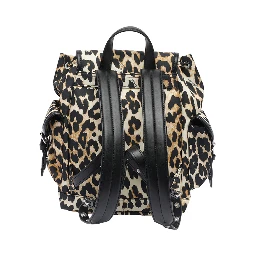 leopard-print backpack