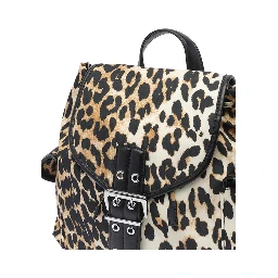 leopard-print backpack