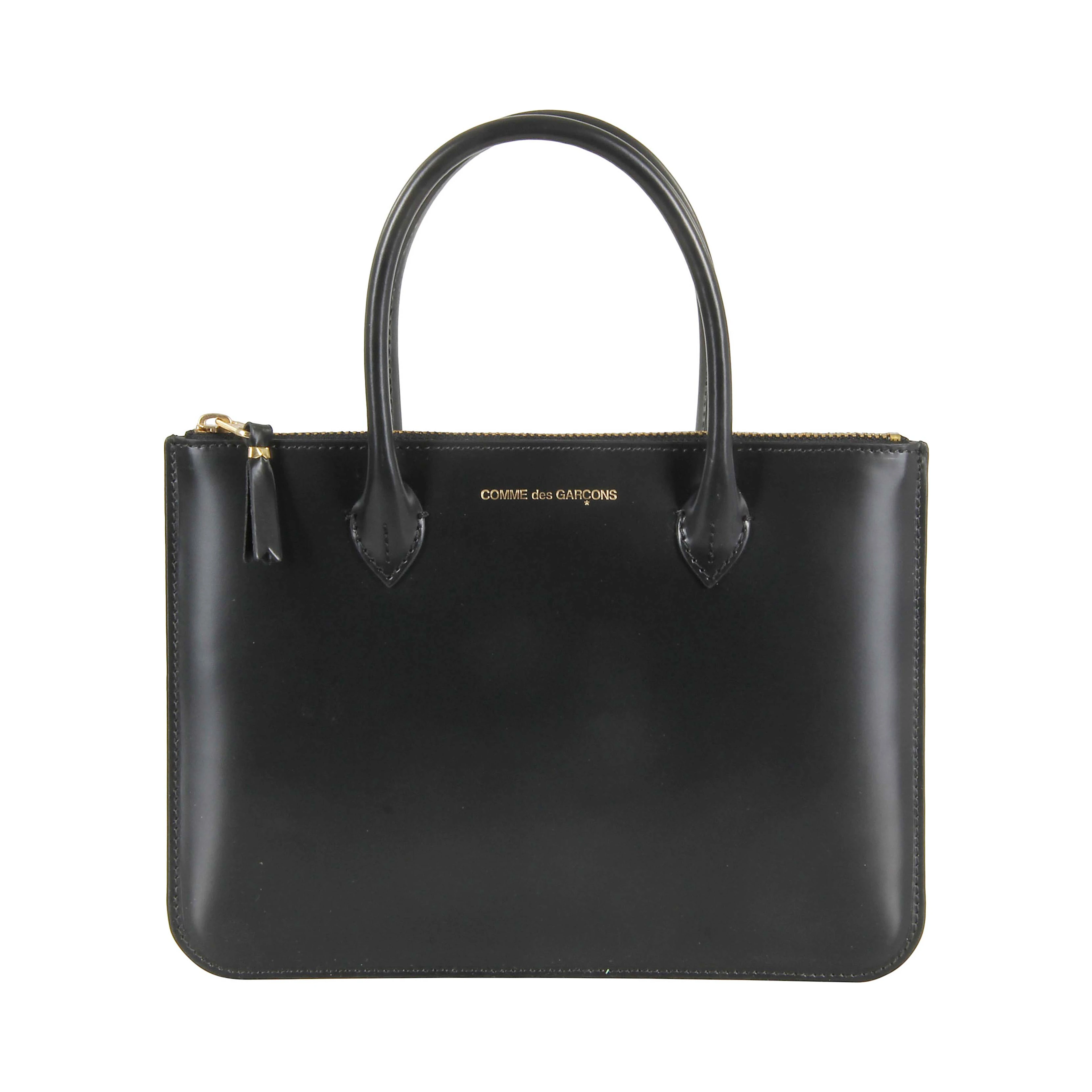 Leather tote bag