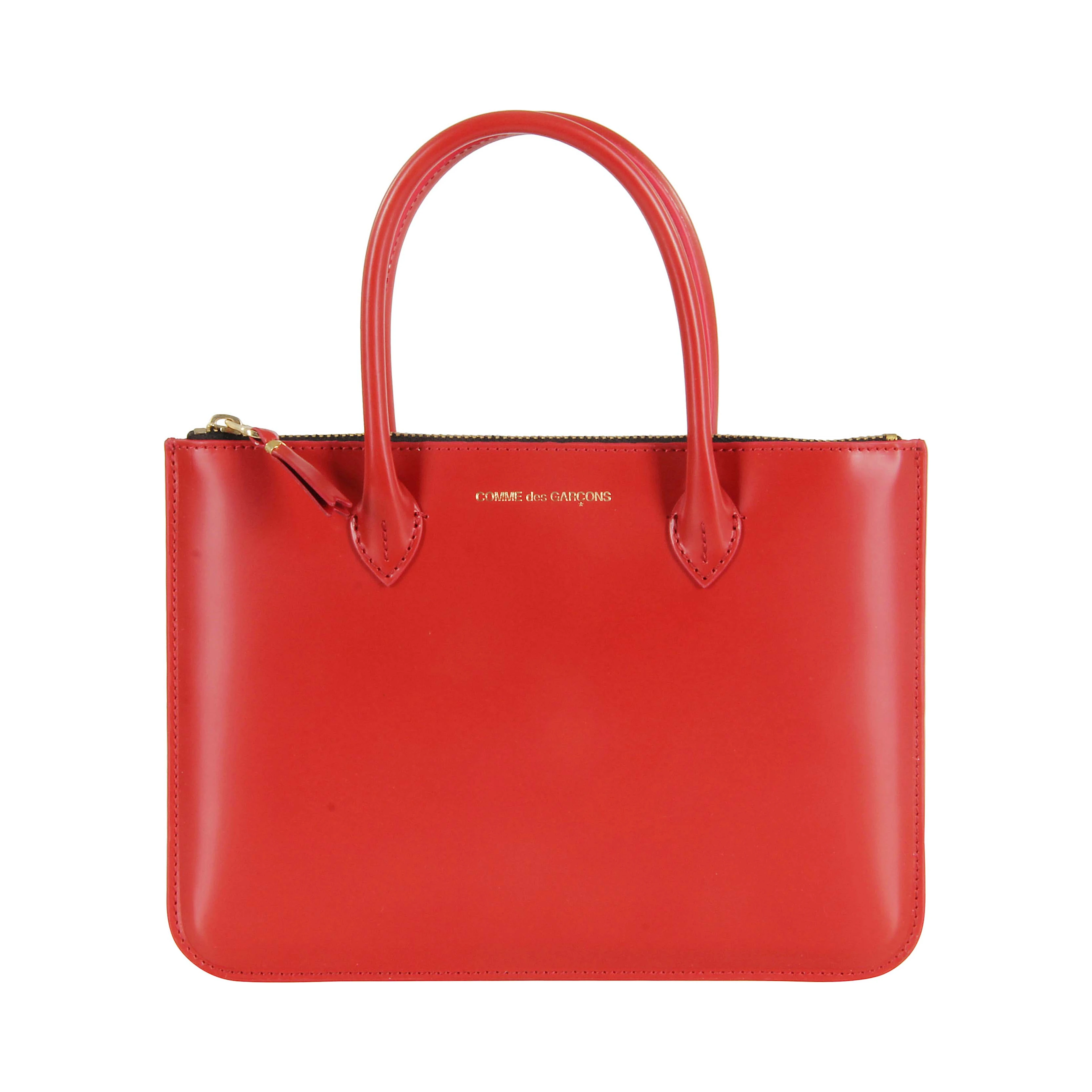 Leather tote bag