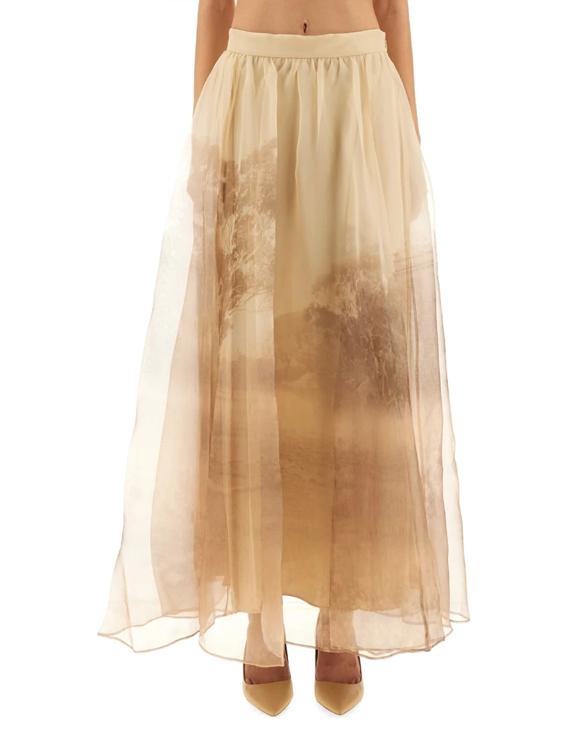 "MEMENTO" ORGANZA MAXI SKIRT