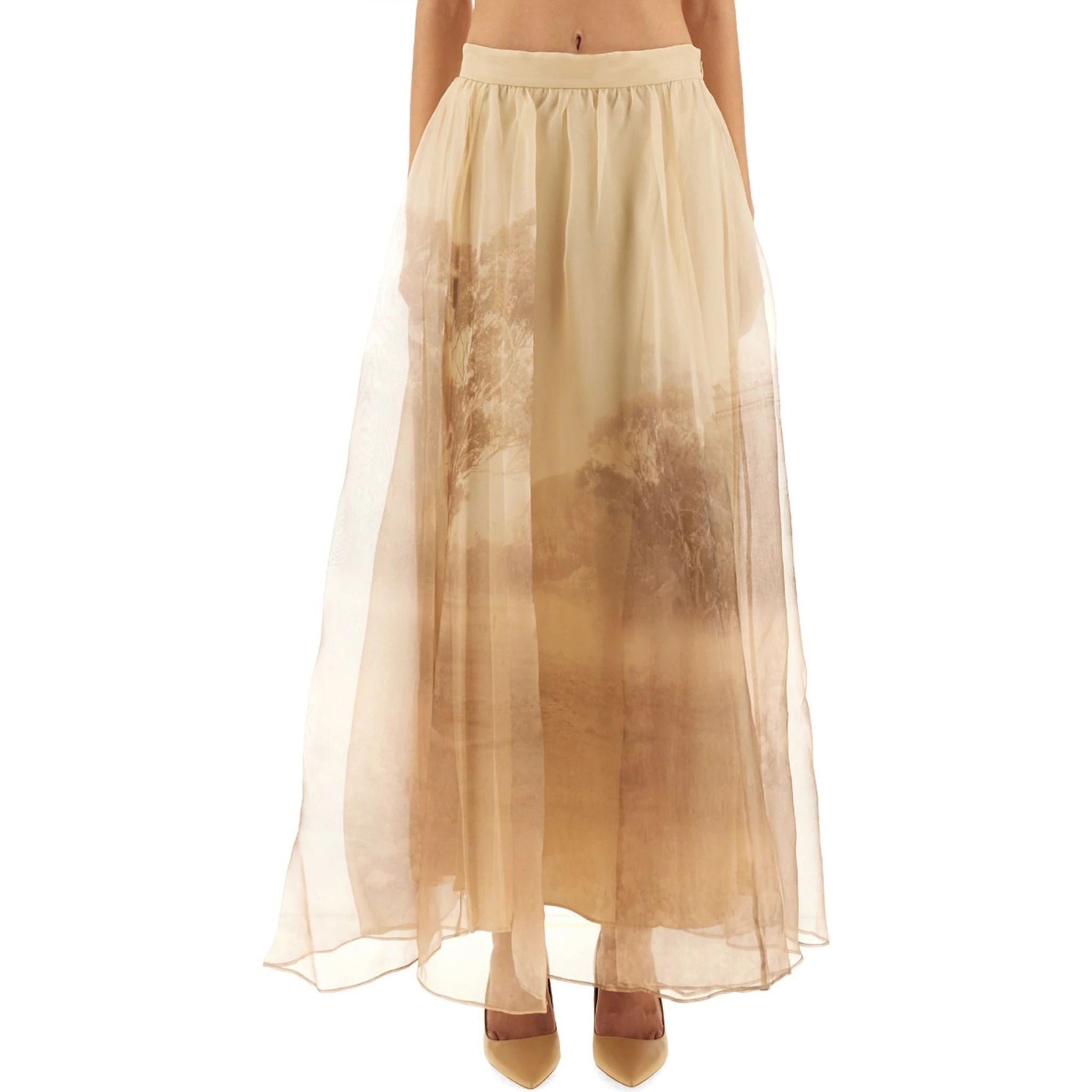 "MEMENTO" ORGANZA MAXI SKIRT