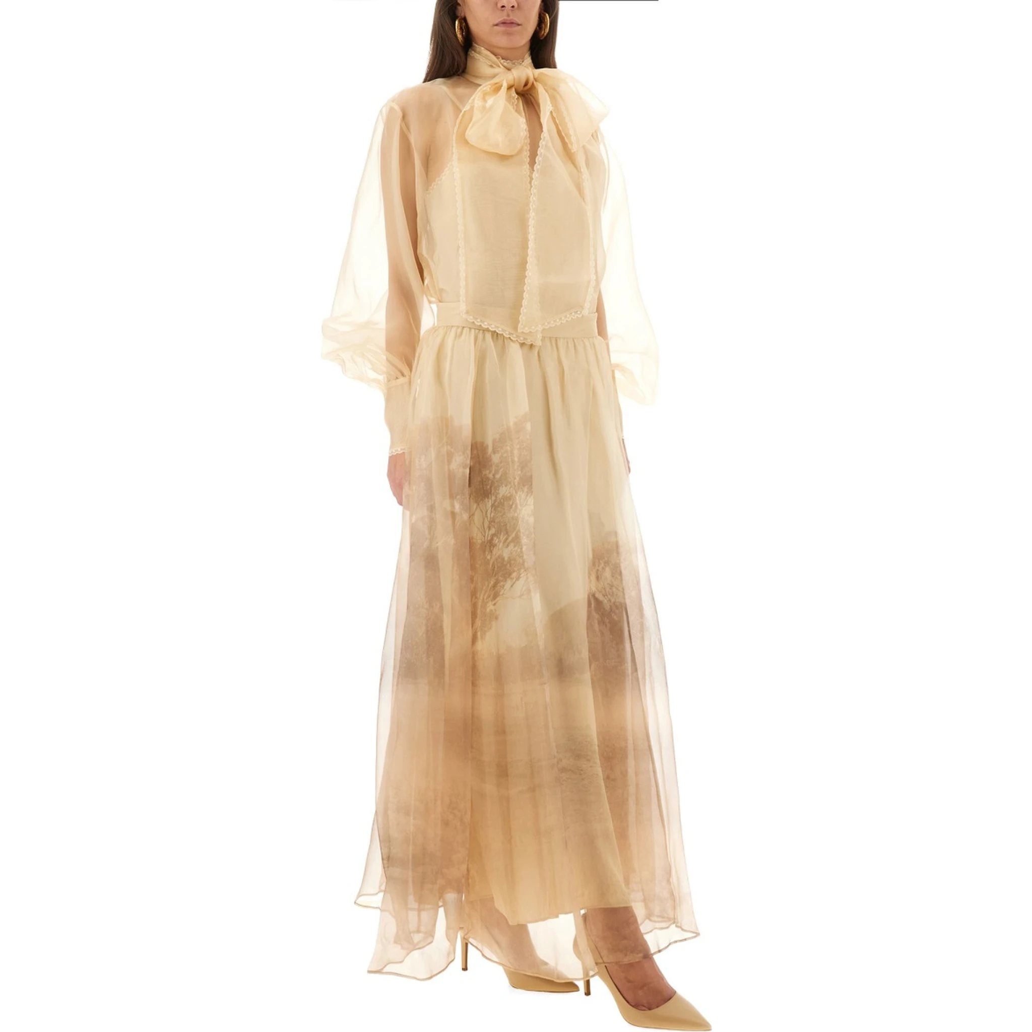 "MEMENTO" ORGANZA MAXI SKIRT