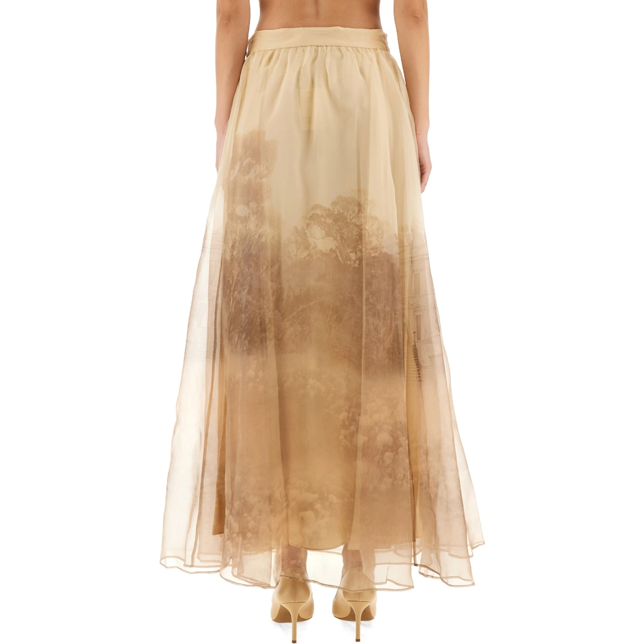 "MEMENTO" ORGANZA MAXI SKIRT