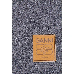 logo-patch fringed scarf