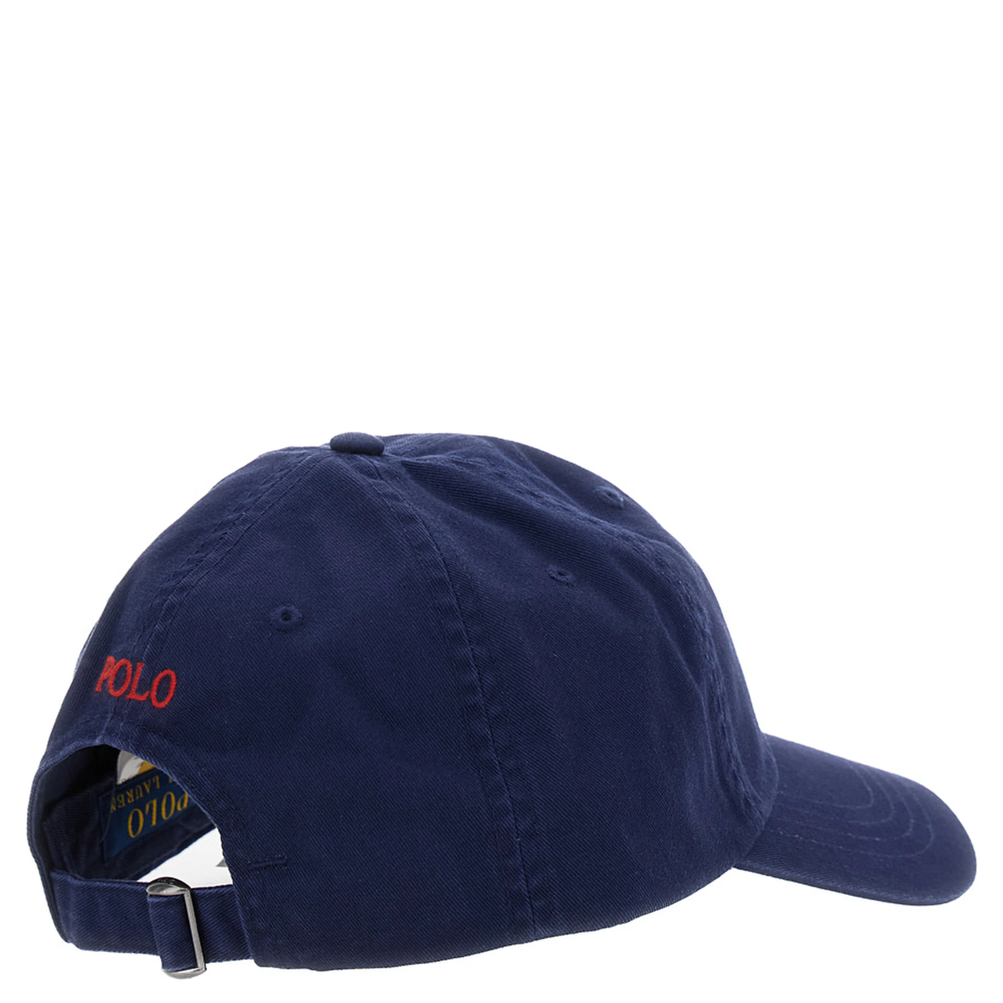 Blue Baseball Cap with Pony Embroidery on the Front and Rear Adjustable Buckle Closure in Cotton Woman