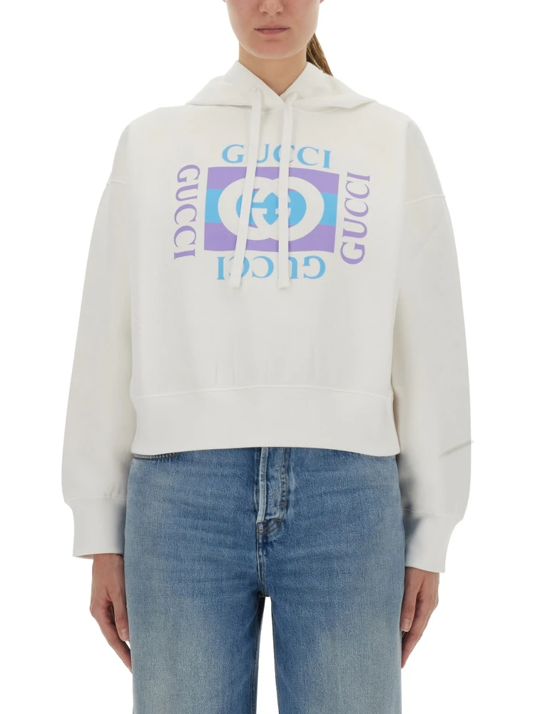 PRINTED COTTON HOODIE