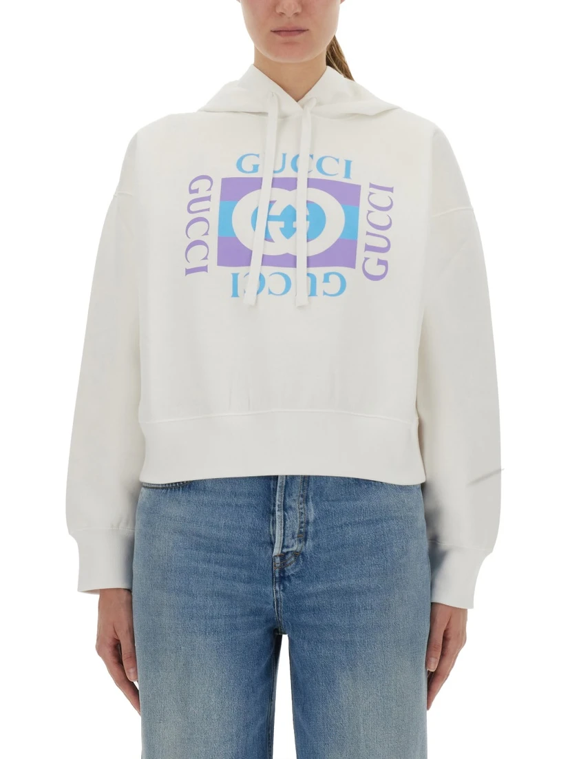 PRINTED COTTON HOODIE