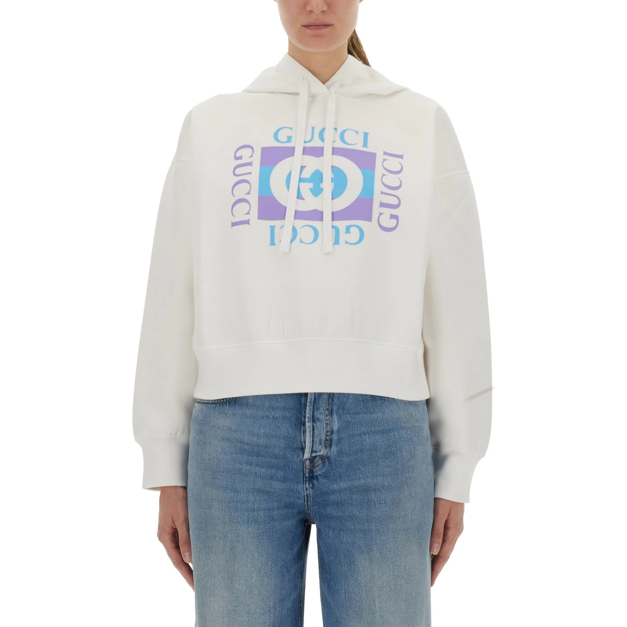 PRINTED COTTON HOODIE