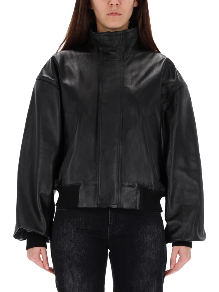 LEATHER BLOUSON