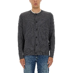 RIBBED WOOL CARDIGAN
