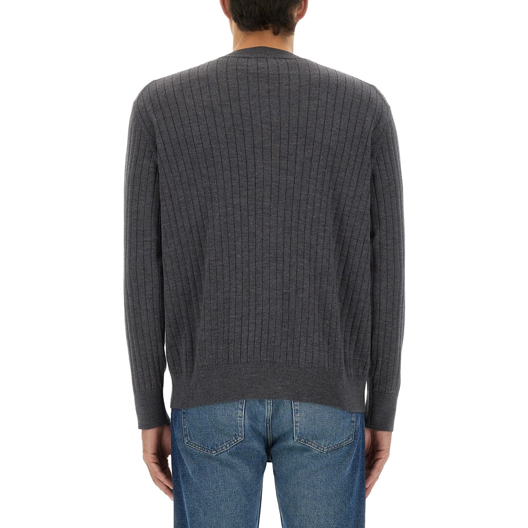 RIBBED WOOL CARDIGAN