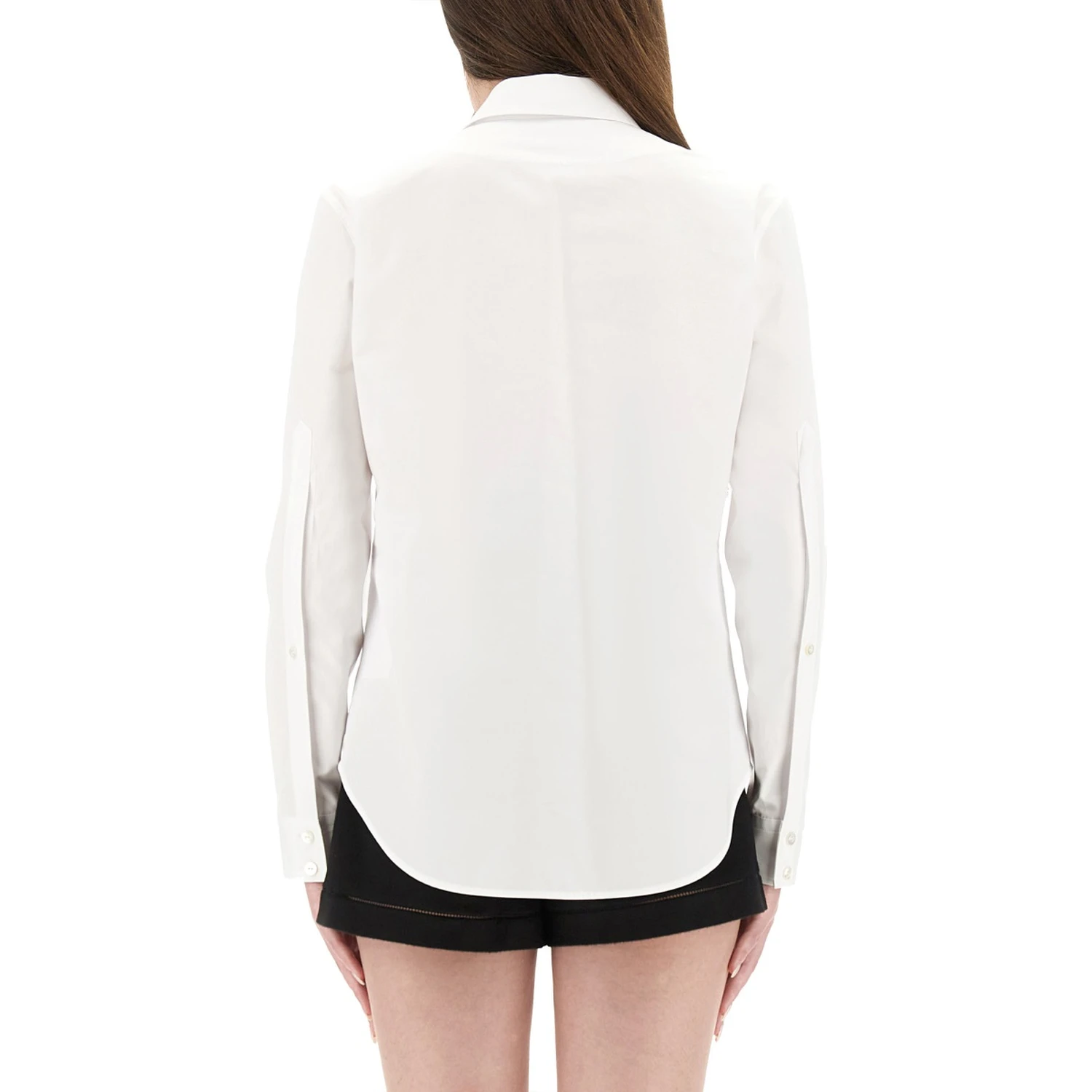 COTTON POPLIN SHIRT WITH CLAMP
