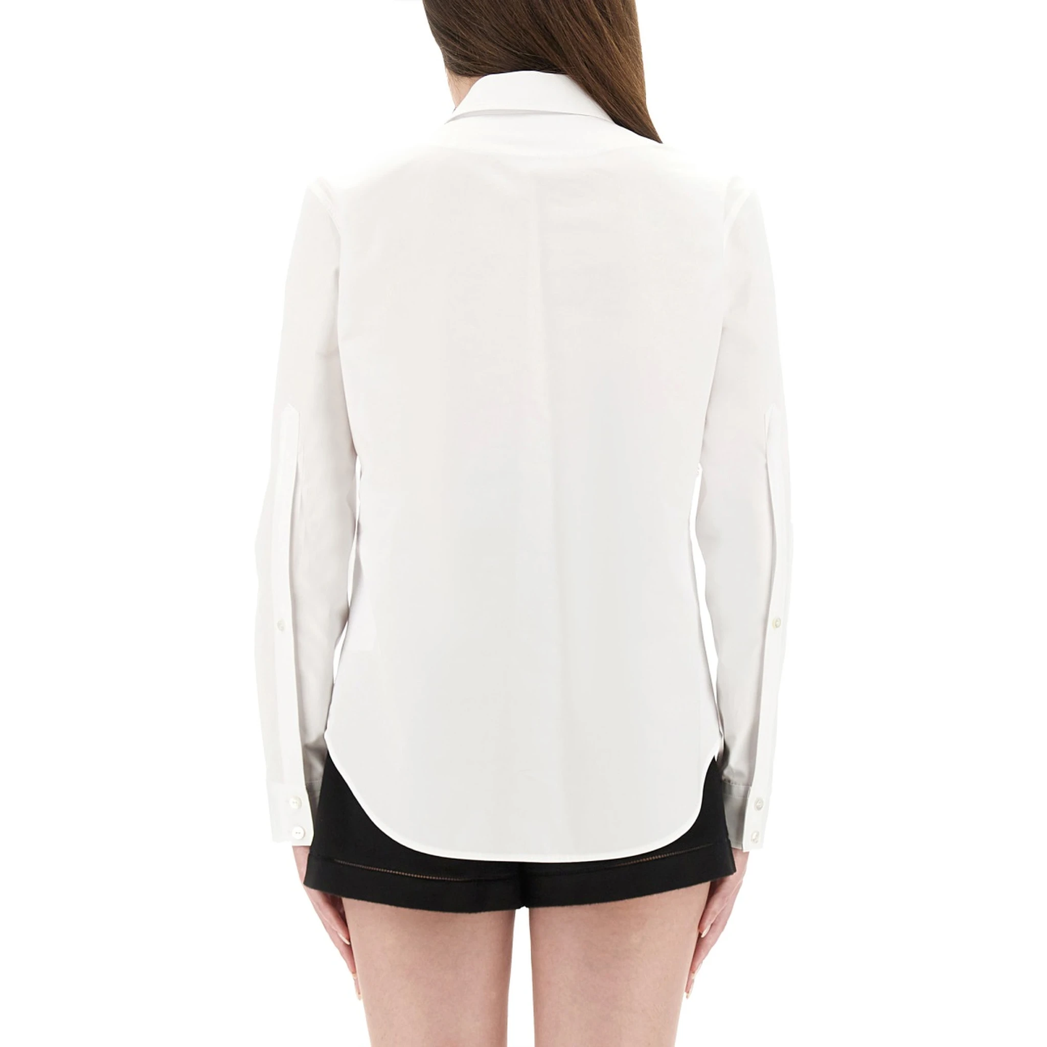 COTTON POPLIN SHIRT WITH CLAMP