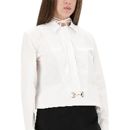 COTTON POPLIN SHIRT WITH CLAMP