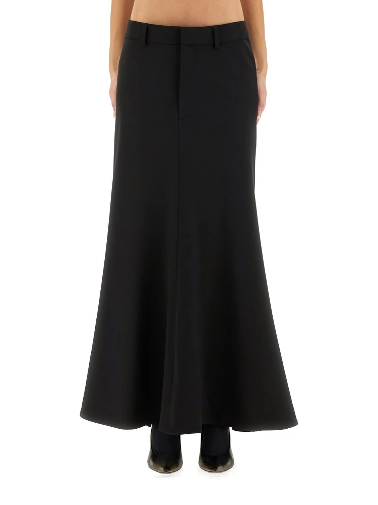 "GODET" MAXI SKIRT