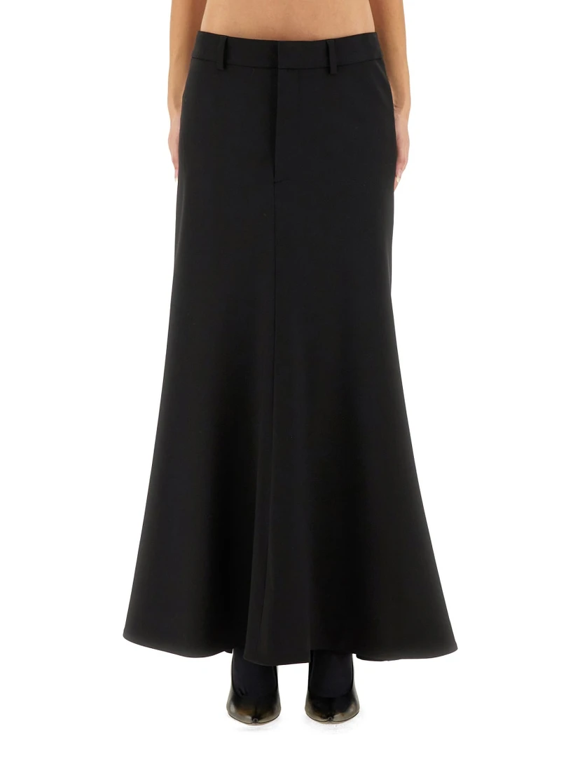 "GODET" MAXI SKIRT