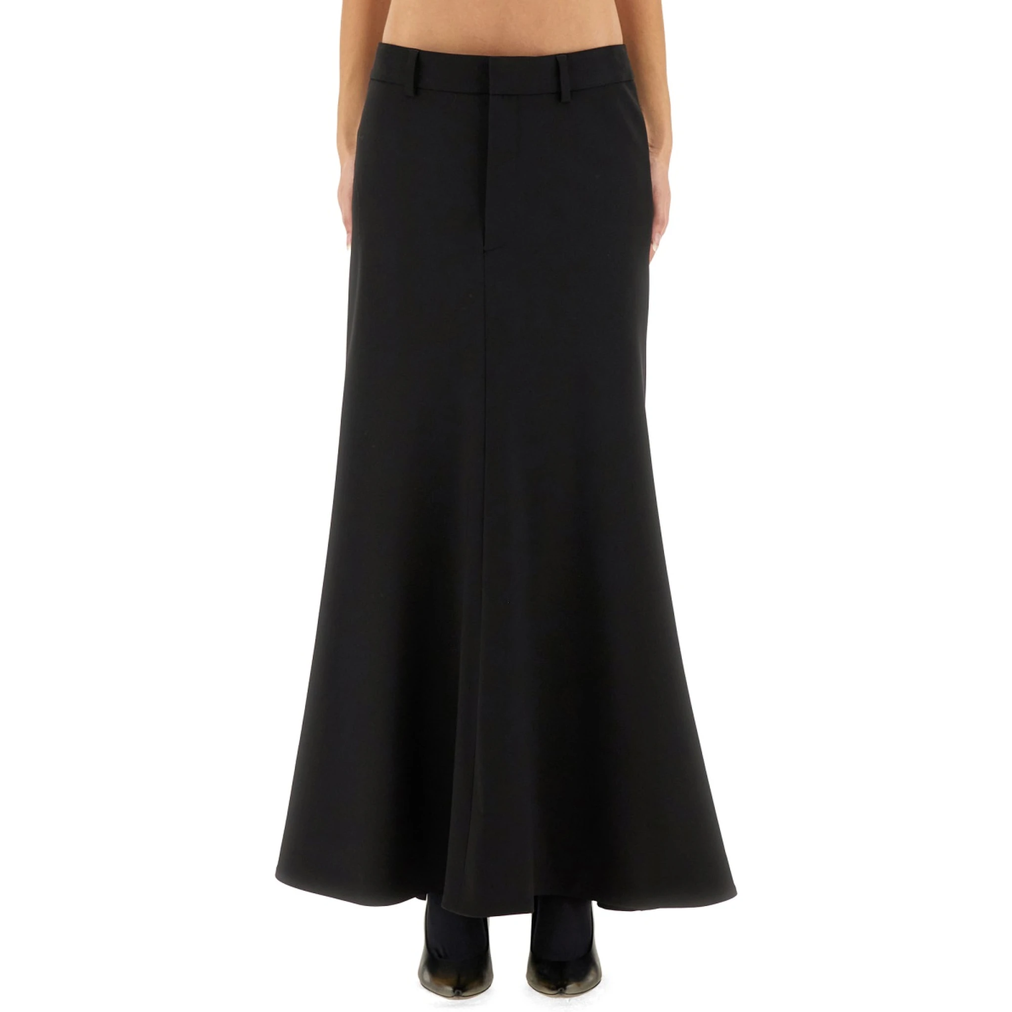 "GODET" MAXI SKIRT