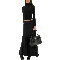 "GODET" MAXI SKIRT