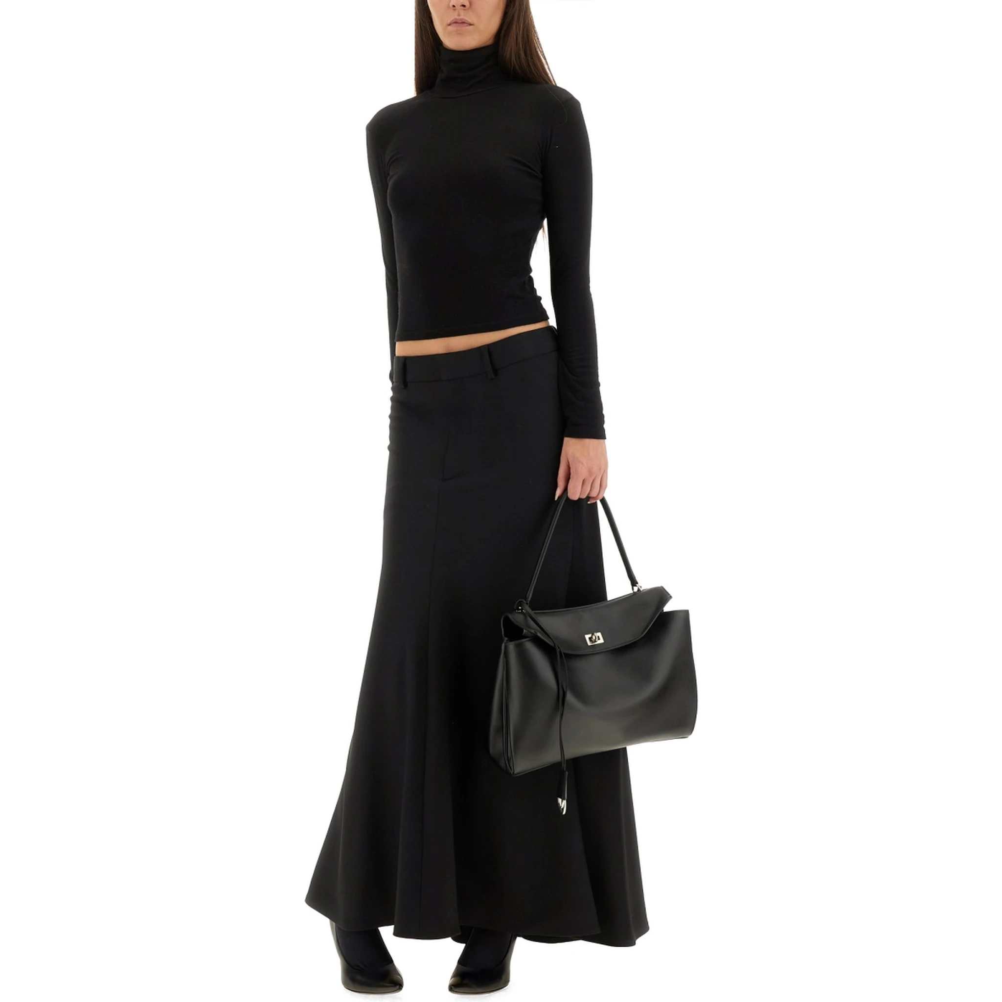 "GODET" MAXI SKIRT