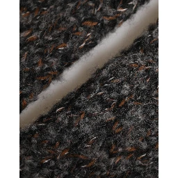 Gray Virgin Wool Knitted Fingerless Men Gloves