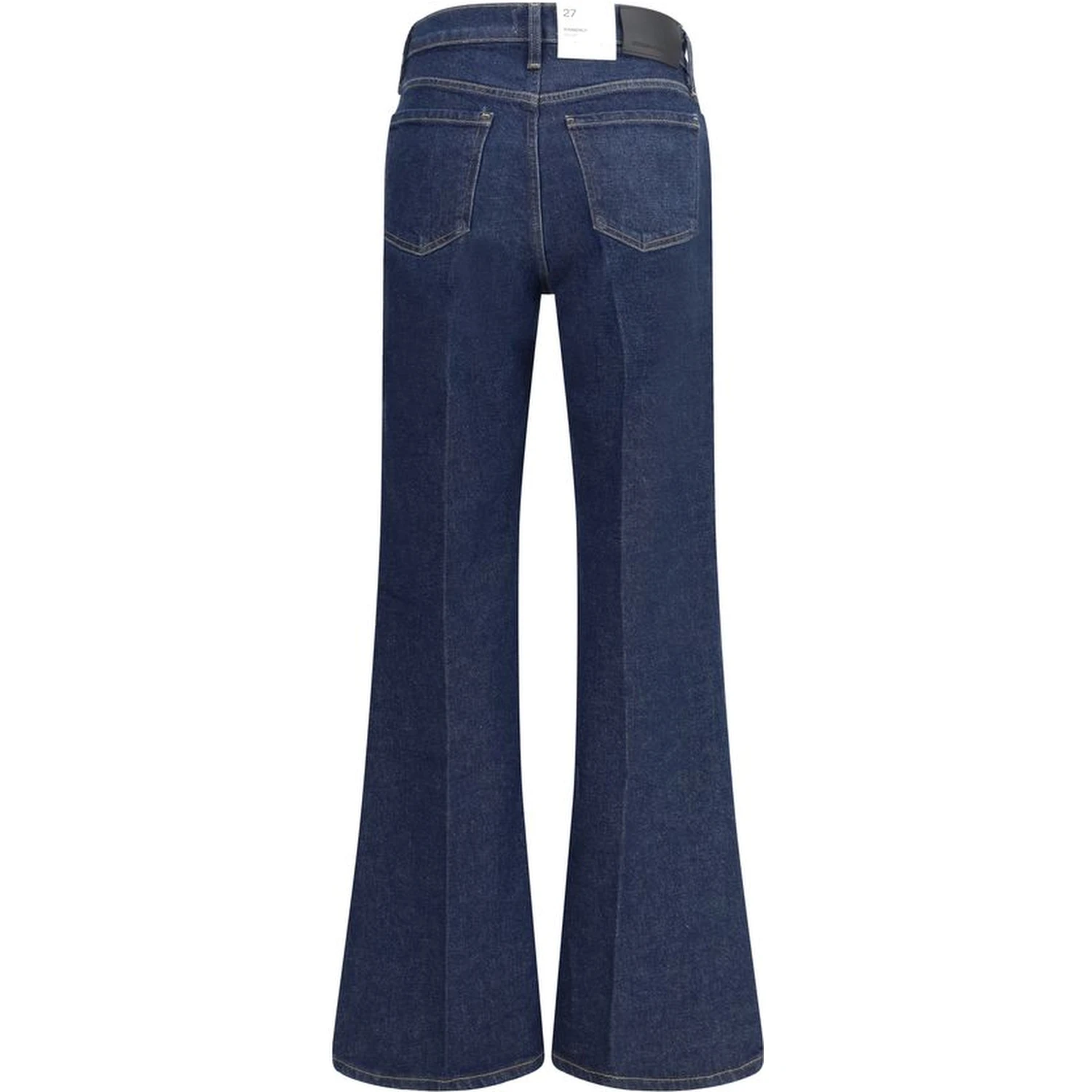Blue Cotton Flared Jeans