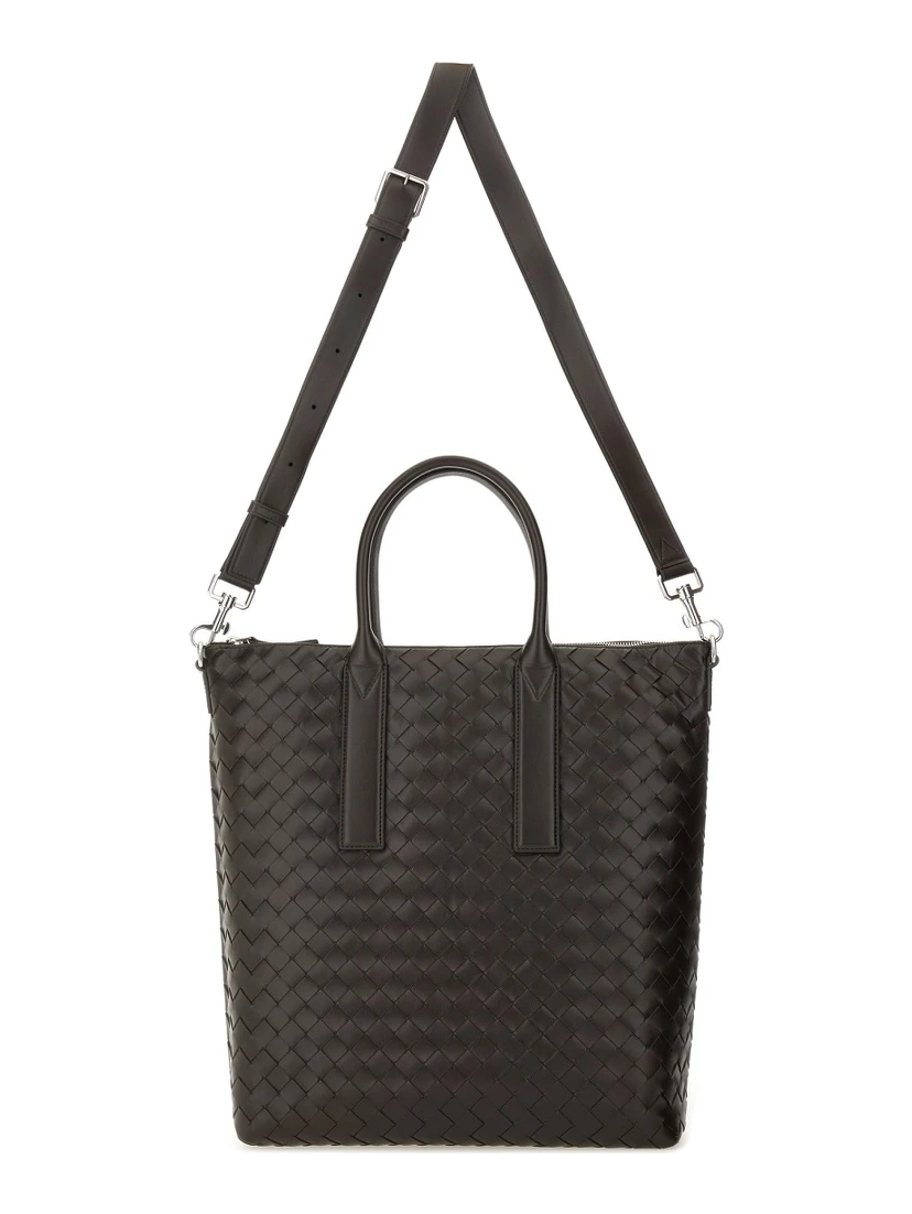 "NORTH-SOUTH" WOVEN TOTE BAG