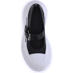 Black Rubber Ballet Flats