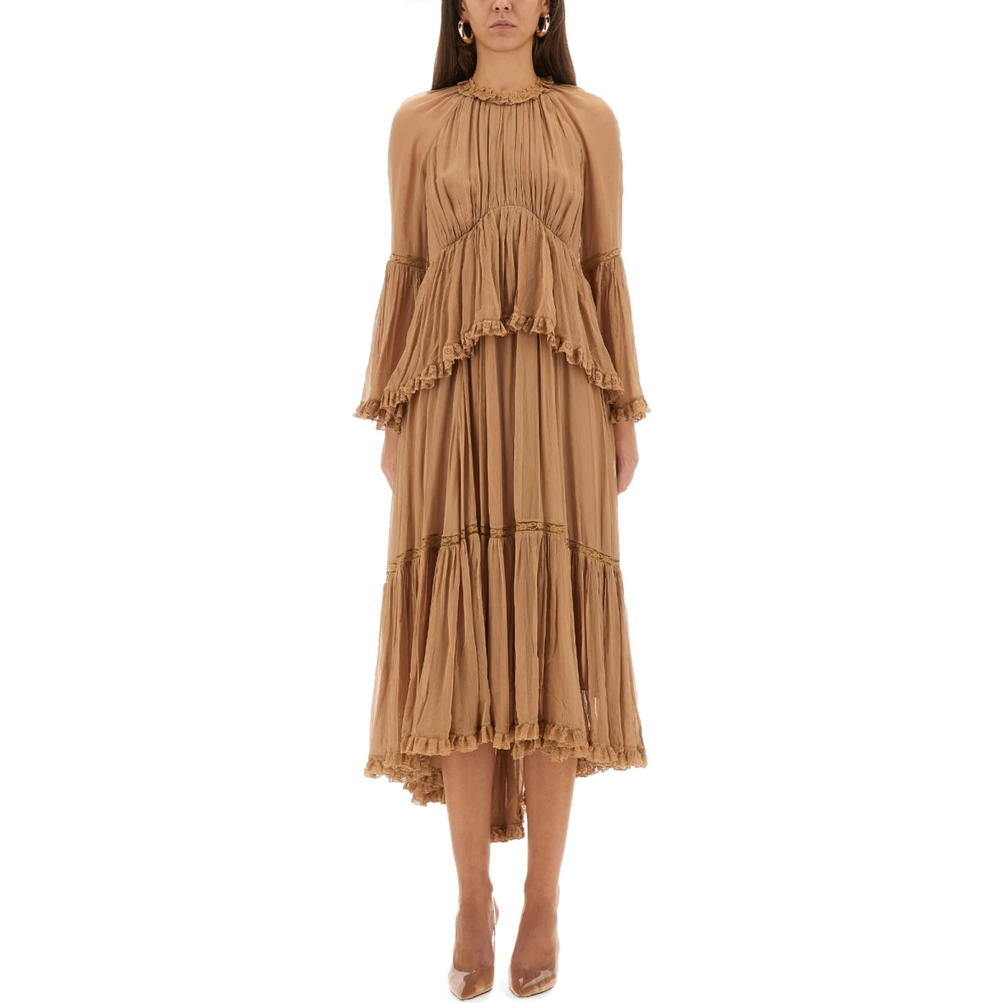 "HYPNOTIC PEPLUM" RUFFLE DRESS