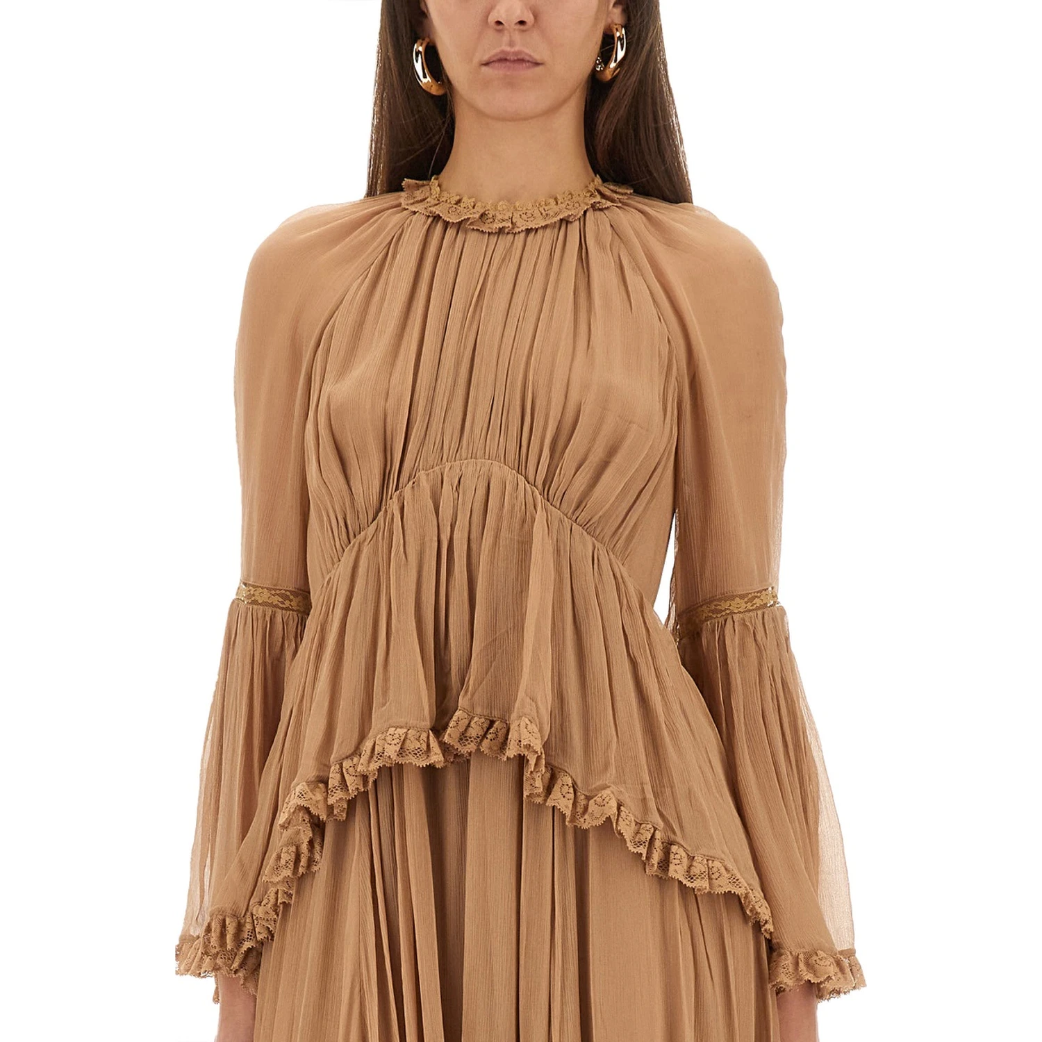 "HYPNOTIC PEPLUM" RUFFLE DRESS