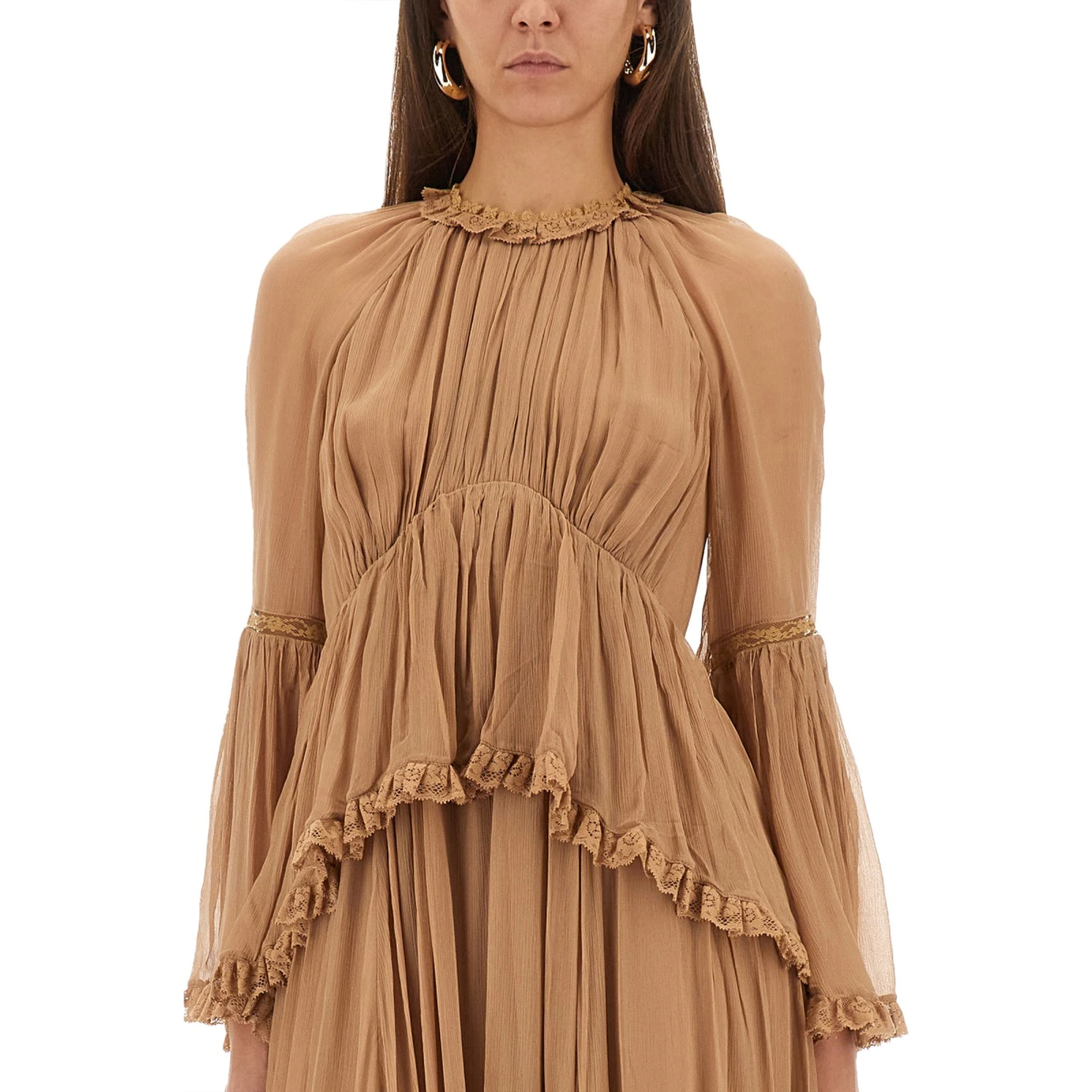 "HYPNOTIC PEPLUM" RUFFLE DRESS