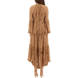 "HYPNOTIC PEPLUM" RUFFLE DRESS