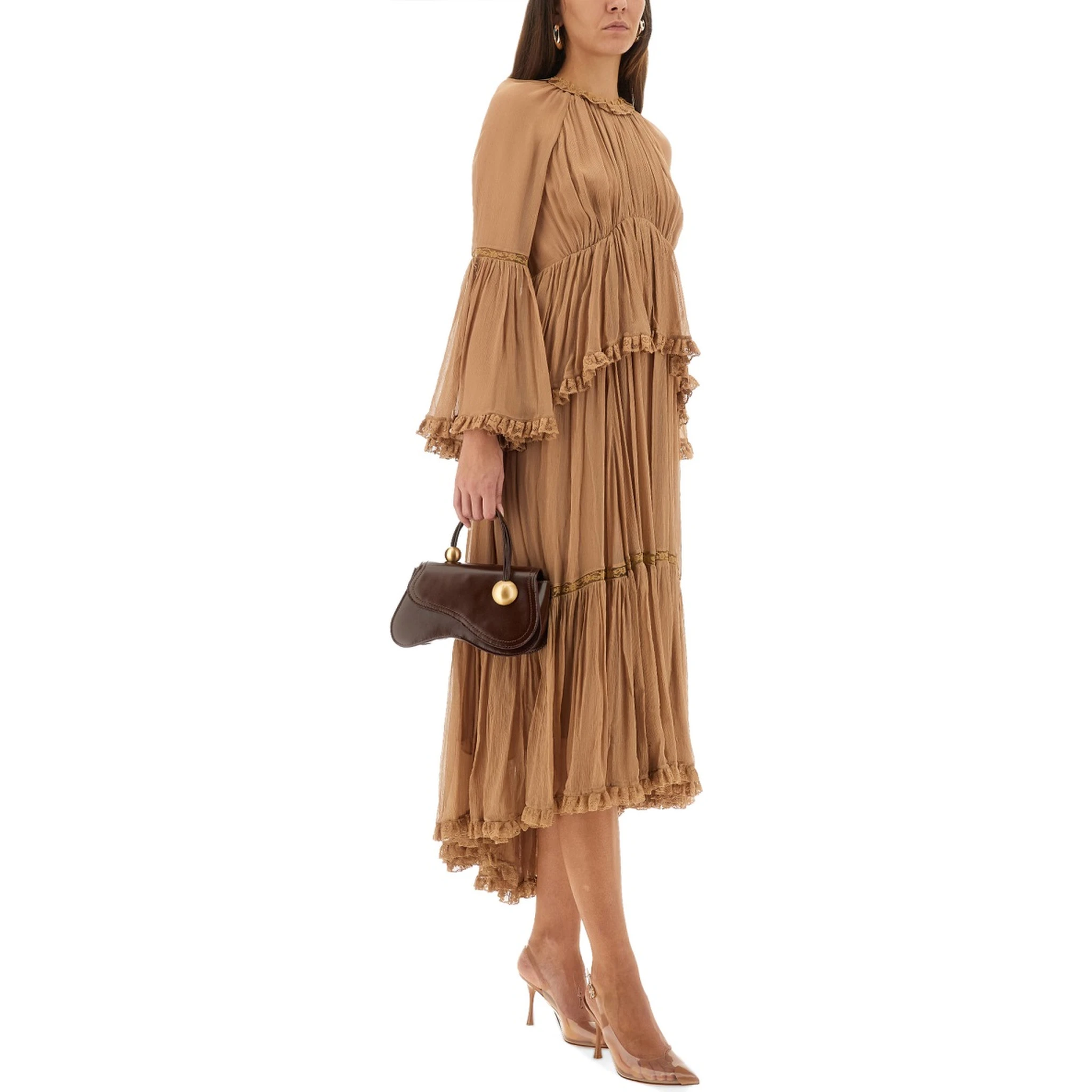 "HYPNOTIC PEPLUM" RUFFLE DRESS