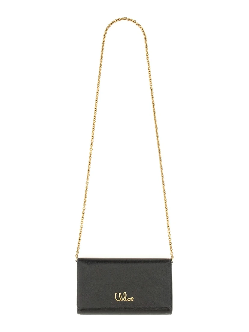 "CHLOÉ ICONIC" FLAP AND CHAIN WALLET