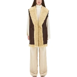 LEATHER AND SHEARLING VEST