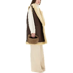 LEATHER AND SHEARLING VEST