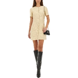 TEXTURED WOOL TWEED DRESS